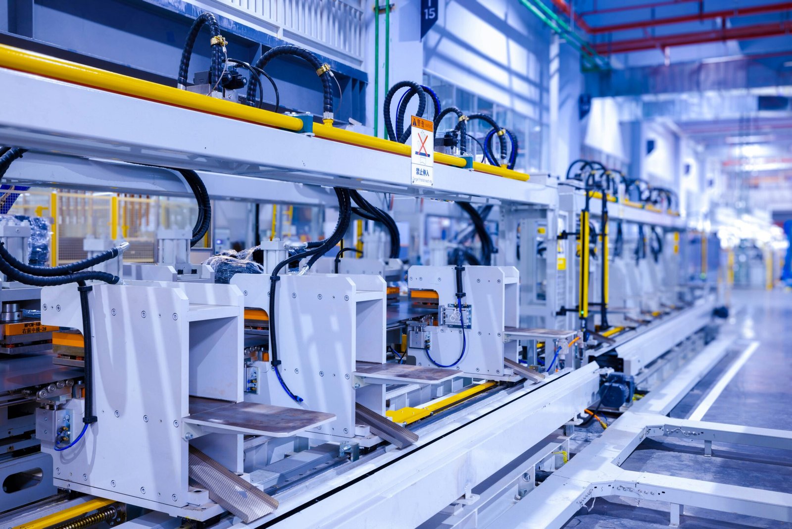 Electrical Automation system controlling industrial machinery and electrical processes