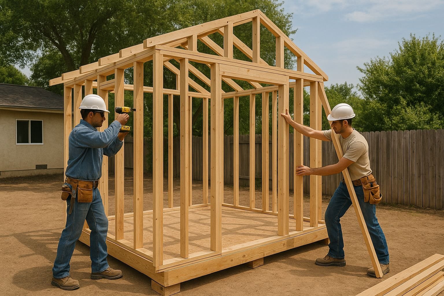 A+ Construction & Remodeling ADU Builders completing a modern accessory dwelling unit with quality craftsmanship.